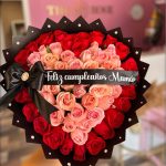 Bouquet rosas corazón