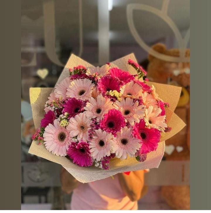 25 Gerberas en Ramo