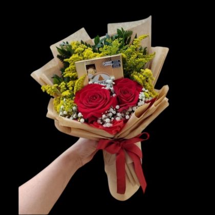Bouquet 2  rosas Ferrero