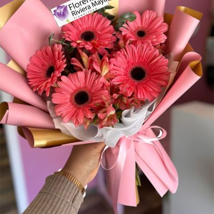 Bouquet 5  gerberas Diseno